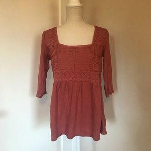 Anthropology Meadow Rue Boho Lace Top